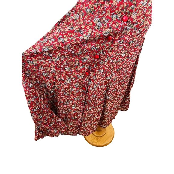 Vintage Joni Blair Women's 9 Dress Maxi Floral Cottagecore Prairie Button Front - Picture 4 of 12